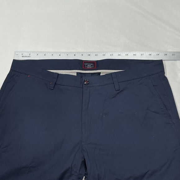 UNTUCKit Relaxed Fit Men Cotton Navy Blue Casual Chino Khaki Pants Size 38X31 - Picture 13 of 14